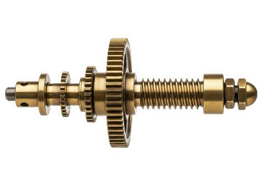 Mechanical gear shaft with threaded ends