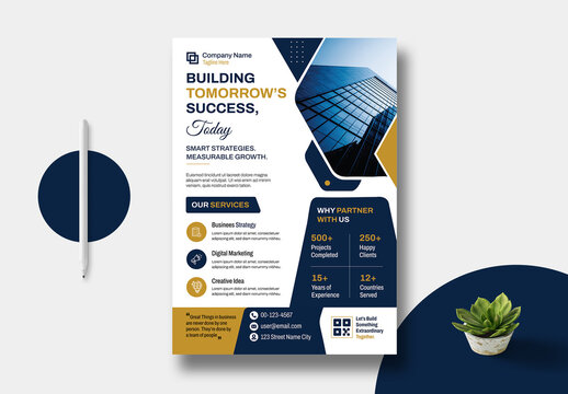 Corporate Flyer Design Template Layout