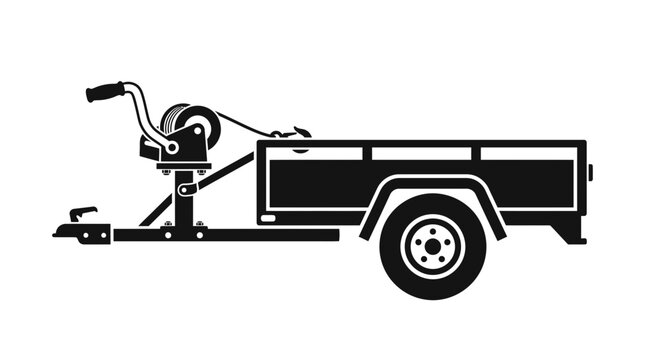 Flatbed Trailer with Winch for Loading Cargo and Vehicles