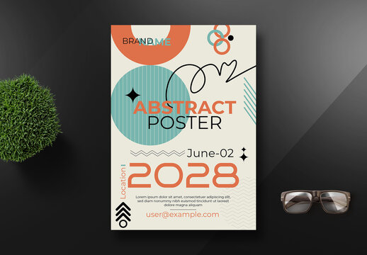 Trendy Abstract Marketing Poster Design