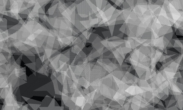 Black and white geometric dazzle camouflage pattern with halftone effect abstract background