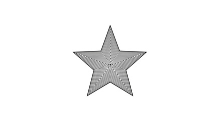 Obraz premium Grey five-pointed star graphic design element on white background, geometric shape, simple illustration, abstract concept.