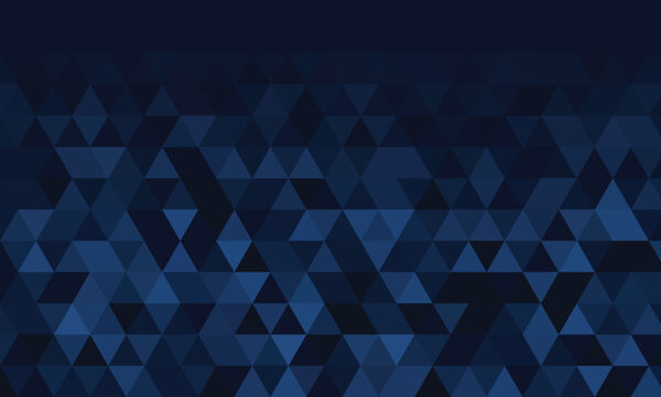 Abstract blue geometric mosaic pattern with triangular shapes