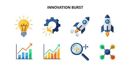 Innovation and Business Growth Icon Set © gacor20