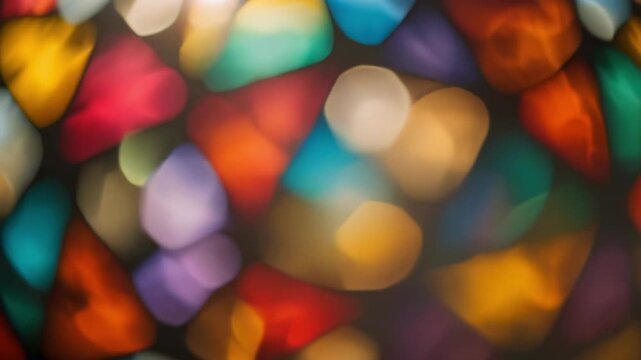 Abstract Colorful Bokeh Lights Background Vibrant and Blurry.