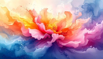 Fototapeta premium Vibrant colorful flower abstract background.