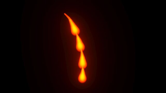 Animated orange flowing lava