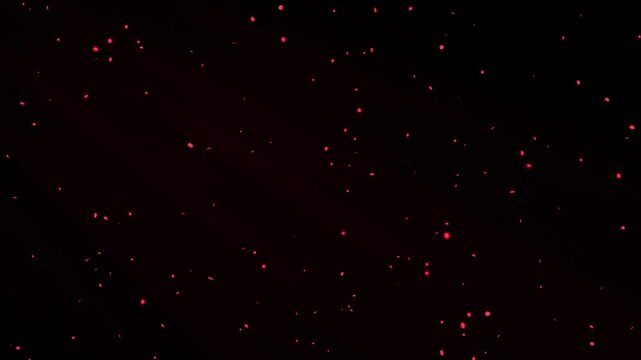 Falling Red Glitters on Dark Background 4k Video