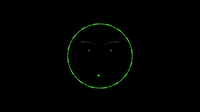 Neon emoticon green color