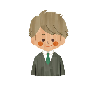 笑顔の男子学生-ガッシュ