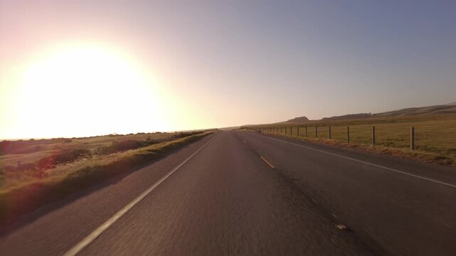 Big Sur Pacific Coast Highway Southbound 9 San Simeon to Morro Bay 02 Rear View MultiCam Driving Plate California USA
