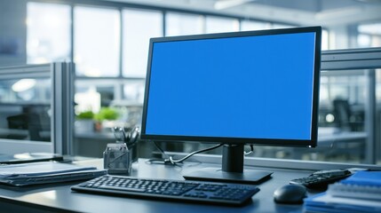 Fototapeta premium Modern office workspace with computer