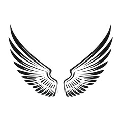 Fototapeta premium Black and white feather vector illustration