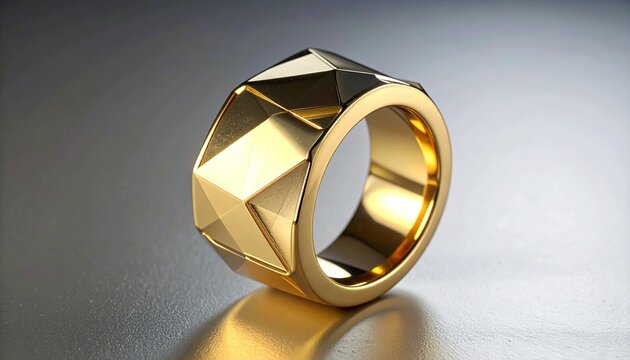Modern minimalist gold ring featuring a sharp geometric design for elegant contemporary fashion jewelry and luxury accessories