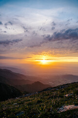 Obraz premium sunset in the mountains