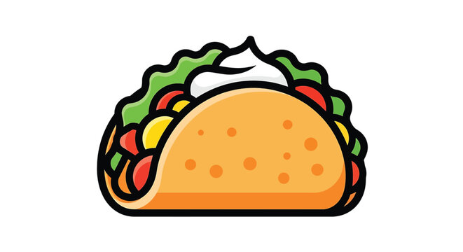 Taco with lettuce and tomato filling.