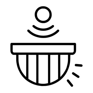 Motion Sensor Activation Line Icon