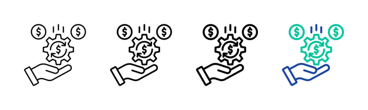 Revenue Generation Icon Collection Different Style Outline