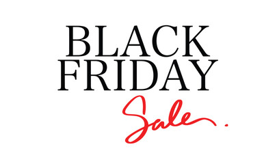 Fototapeta premium BLACK FRIDAY SALE text font calligraphy hand written lettering script black red color object icon BLACK FRIDAY Sale november month offer discount promotion business shopping store retail ecommerce art