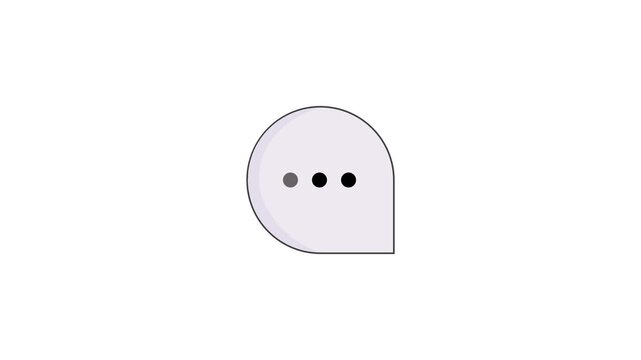 Abstract shape transforming with dissolving dots on white background