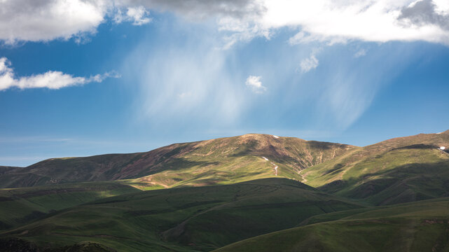 Landscape Kazachstan, ASSI. water, green, clubs, observatory, river, stream, 