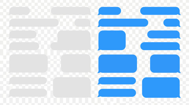 Smart Phone chatting sms template bubbles. Place your own text to the message clouds. Compose dialogues using samples bubbles.