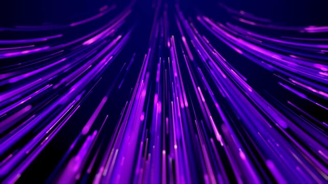 High speed data trails rising in a futuristic digital network with professional technology motion blur video loop