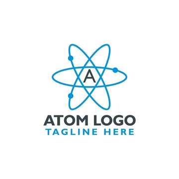 Atom logo icon isolated on white background