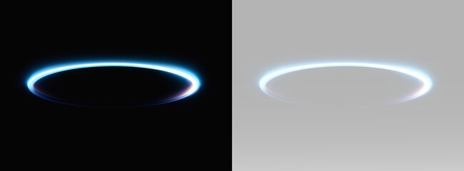 Luminous energy ring with futuristic glow and circular light effect for technology design and digital innovation concept © HolyStas