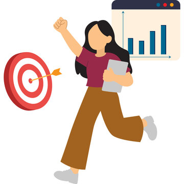 Handrawn Target In Business Illustration