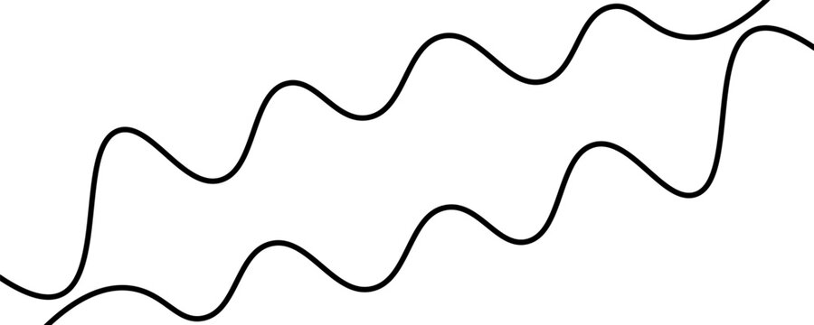 Long squiggly hand drawn line decoration&nbsp;element . Vector Illustration&nbsp;.&nbsp;EPS&nbsp;10&nbsp;.