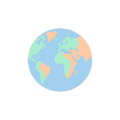 Fototapeta premium Minimalist Earth Globe Icon