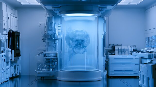 Mysterious alien skull study reveals advanced scientific innovation within a sterile laboratory environment