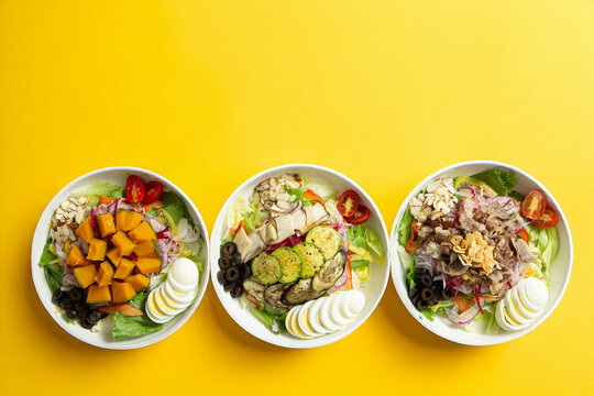 Various kinds of salad in a bowl