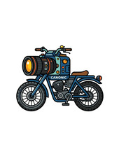 Fototapeta premium Blue Dirt Bike Motocross Vector Icon for Off Road Racing Sport