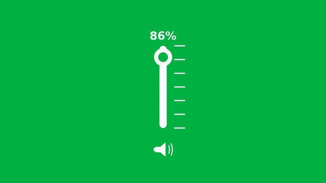 Vertical Volume Fader Green Screen Motion Graphic 4K