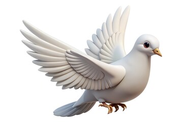 Obraz premium white dove isolated on white