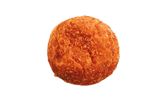 Curry bread Japanese curry bun top view isolated on transparent background