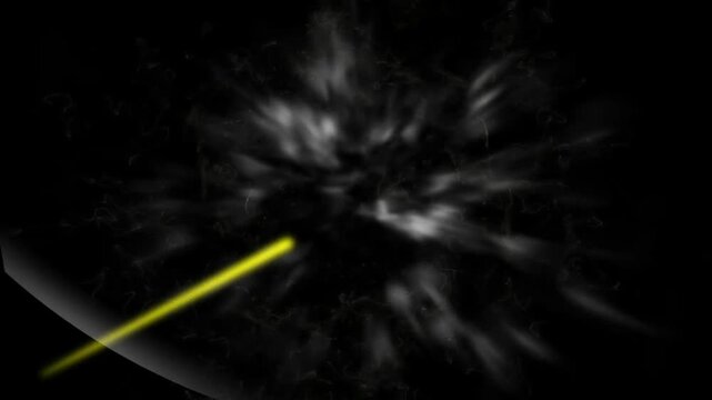 Glowing sparks on dark background with quote