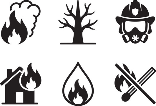 Fire, Flame and Emergency Response Fill Icons Pack