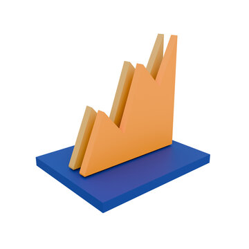 Growth Chart 3D Illustration