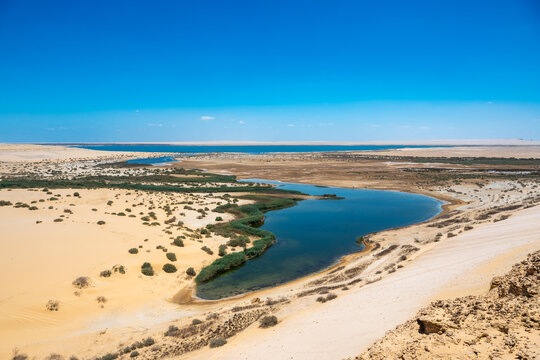 View of Wadi El Rayan lake near Faiyum.