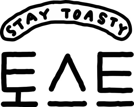 Korean Toast Bread Illustration Hand Drawn Vector