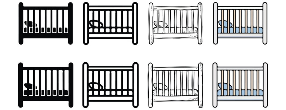baby cots with different designs and colors  various baby cots in different styles and colors for nursery furniture