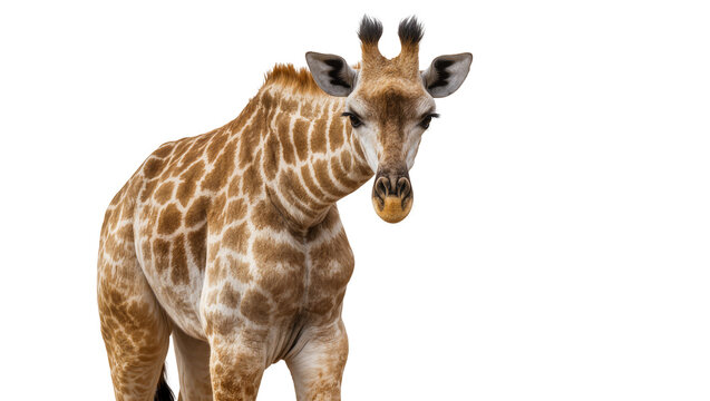 Giraffe head and neck with distinctive patterned fur