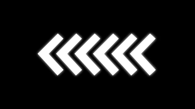 arrow extending video animation on black background