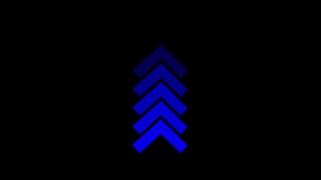 arrow extending video animation on black background