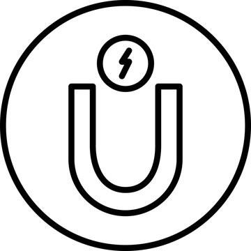 Magnet Icon, Magnetic Field Icon, Magnetic Attraction Symbol