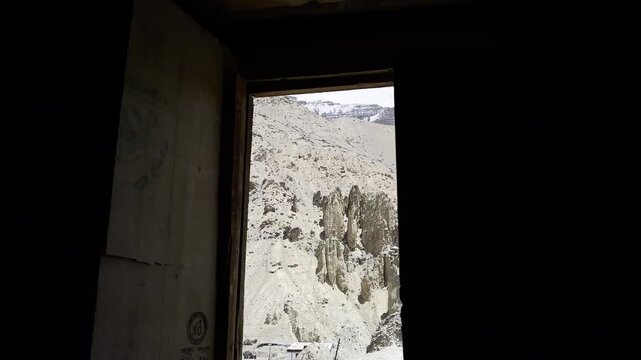 Picturesque view of the Key Gompa Monastery (4166 m) at sunrise. Spiti valley, Himachal Pradesh, India.