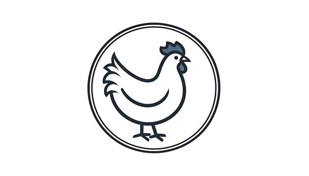 chicken icon illustration animal farm.